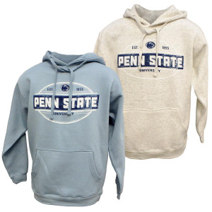 light blue & natural oatmeal hooded Penn State University sweatshirts image